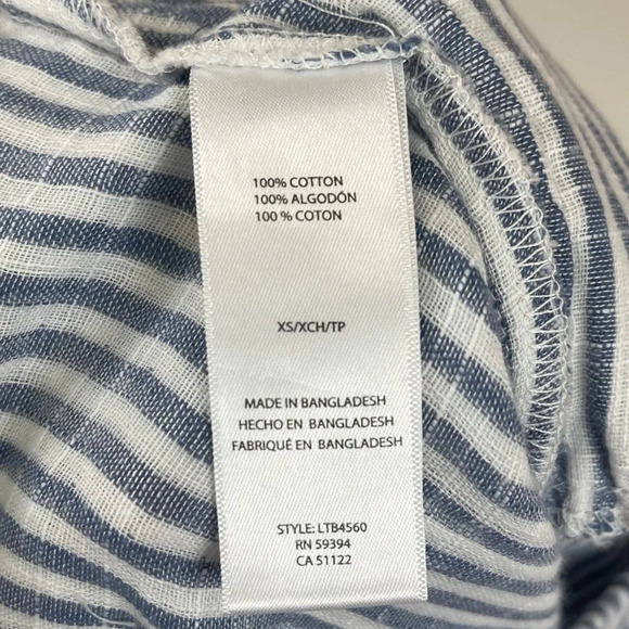 NEW BeachLunchLounge Shorts Womens XS Blue White Striped Cotton Drawstring NWOT - Picture 8 of 9